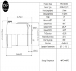 Driving recorder 4K lens 4k 800w ultra-clear picture Large target surface 1/2 wide-angle high and low temperature resistance